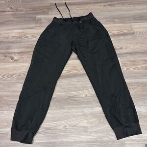 Scrubstar Black Jogger Scrub Pants with Elastic Cuffs and Drawstring Waistband